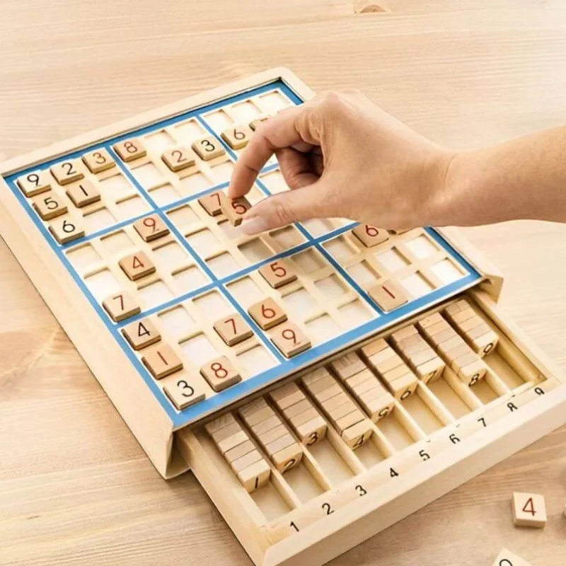 Joc logic Sudoku din lemn [5]