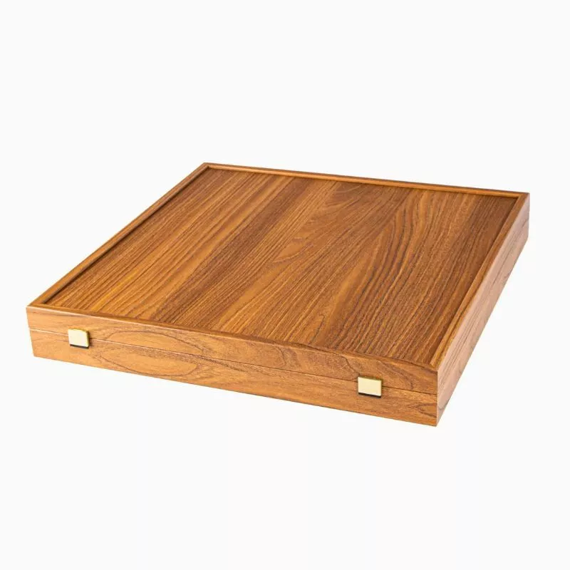 Joc Sah Staunton Nebunul de Olive caseta 50x50cm tabla si piese din lemn [11]