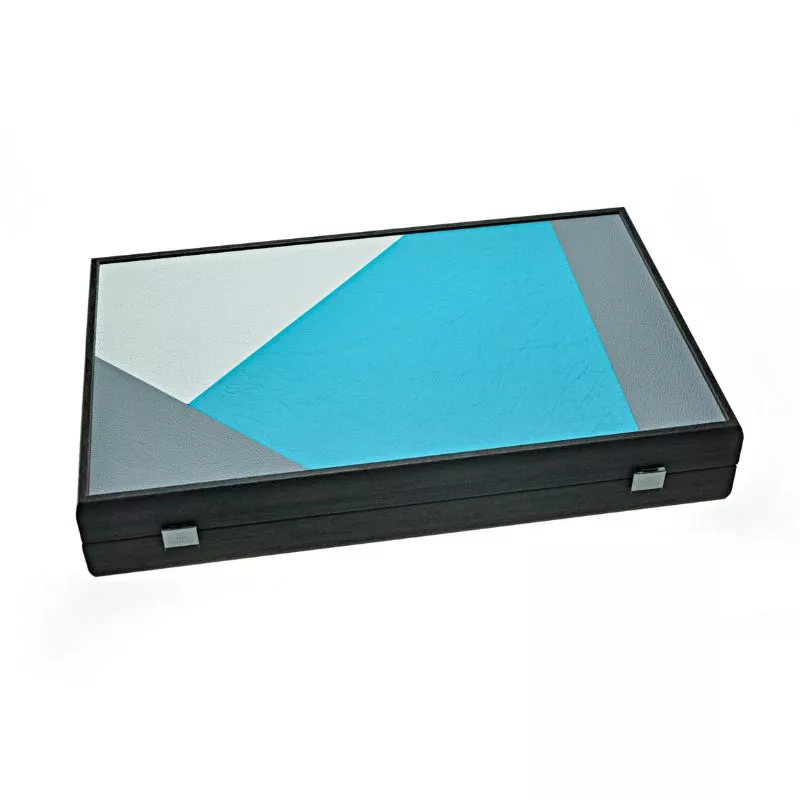 Joc table backgammon Design Artistic Turqoise 48x30cm [5]