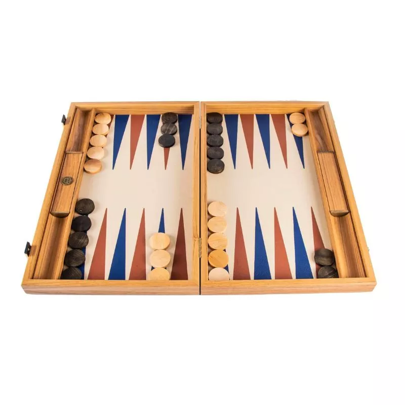 Joc table backgammon, design champagne beige, 48x30cm