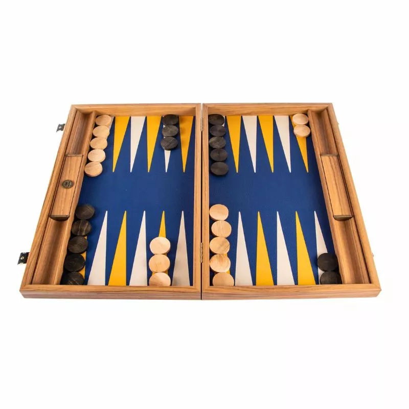 Joc table backgammon, design royal blue, 48x30cm