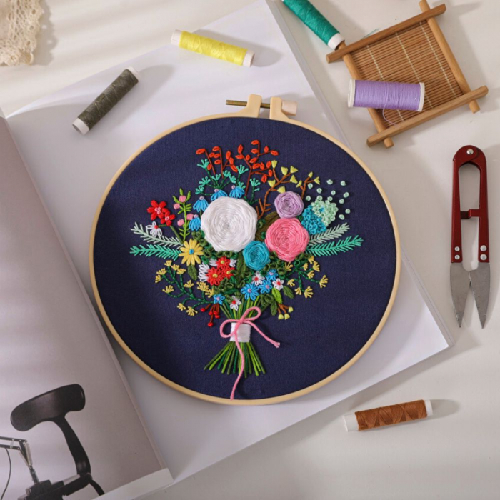 Kit Broderie DIY, Buchet Flori de camp [2]