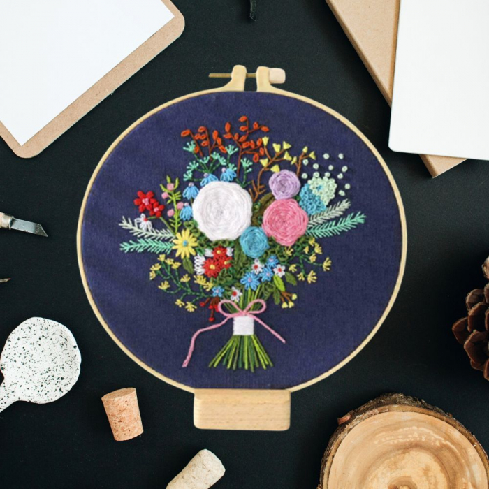 Kit Broderie DIY, Buchet Flori de camp [4]