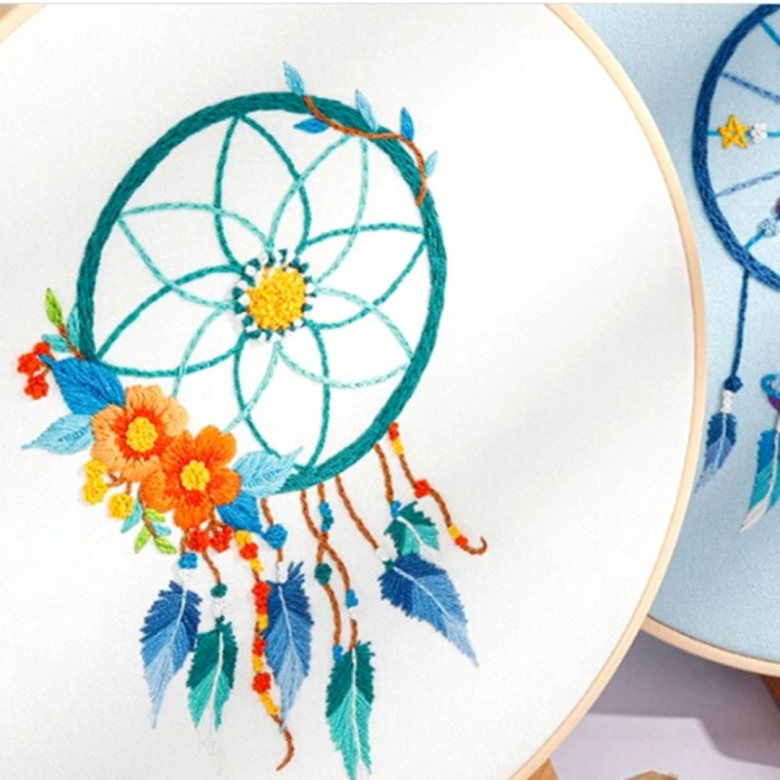 Kit Broderie DIY, Dreamcatcher, alb [6]