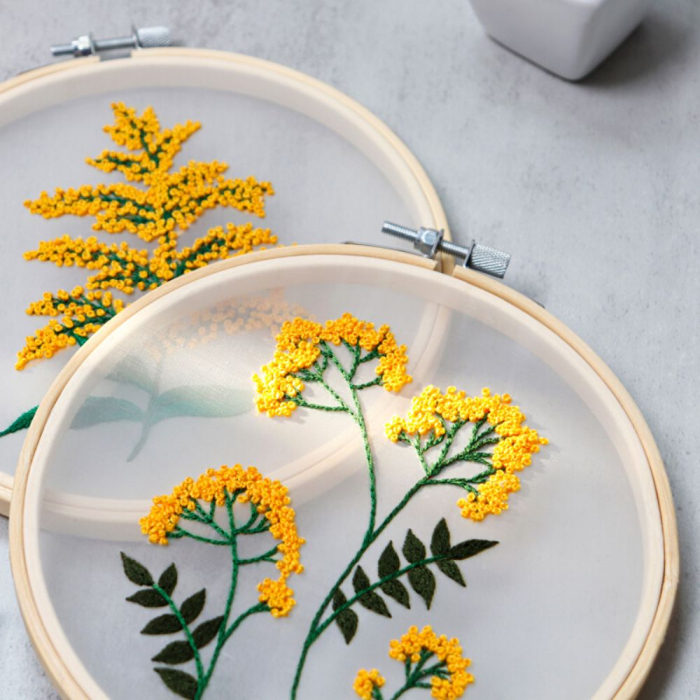 Kit Broderie DIY, Fire de flori [5]