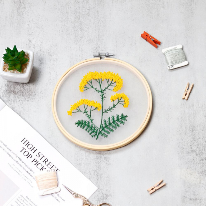 Kit Broderie DIY, Flori galbene [3]