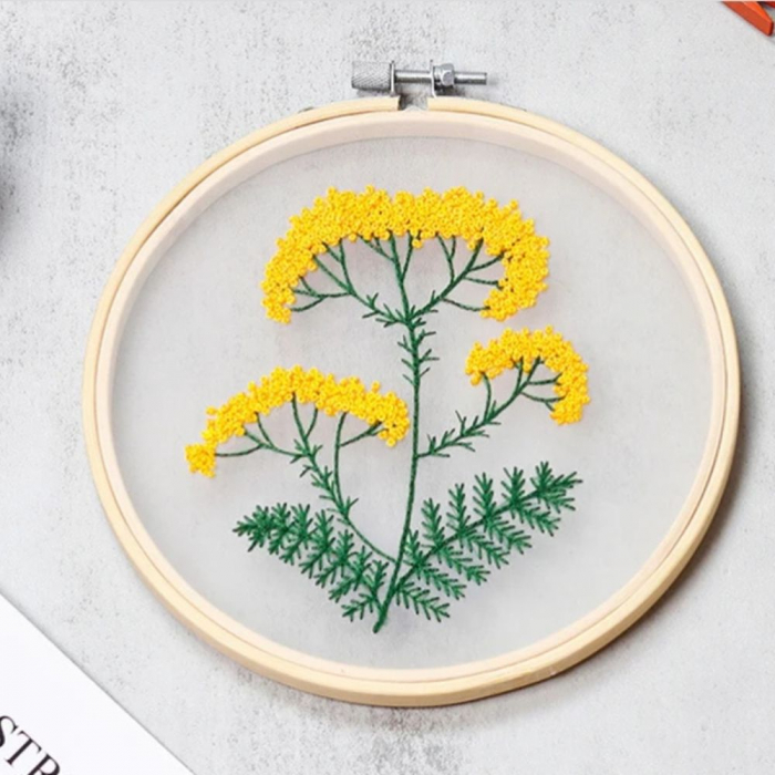 Kit Broderie DIY, Flori galbene [2]