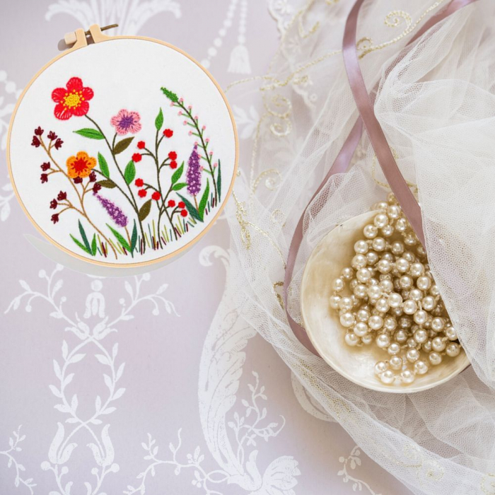 Kit Broderie DIY, Flori gratioase [4]