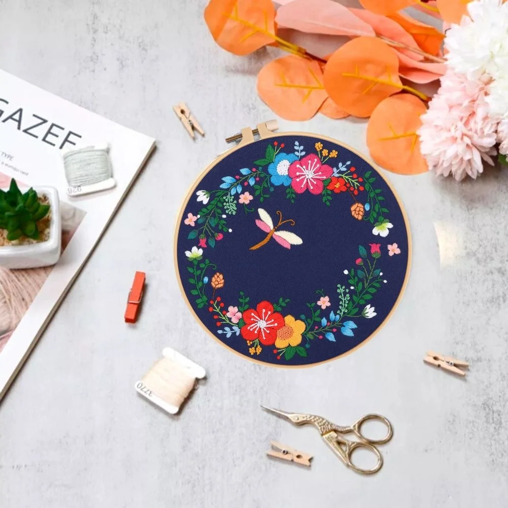 Kit Broderie DIY, Fluture. Si flori [4]