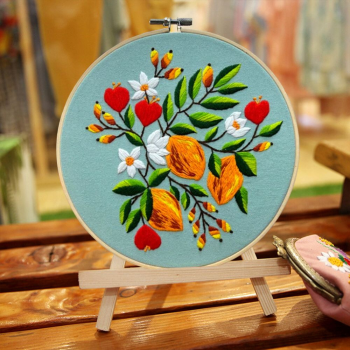 Kit Broderie DIY, Simfonie de flori culori [5]