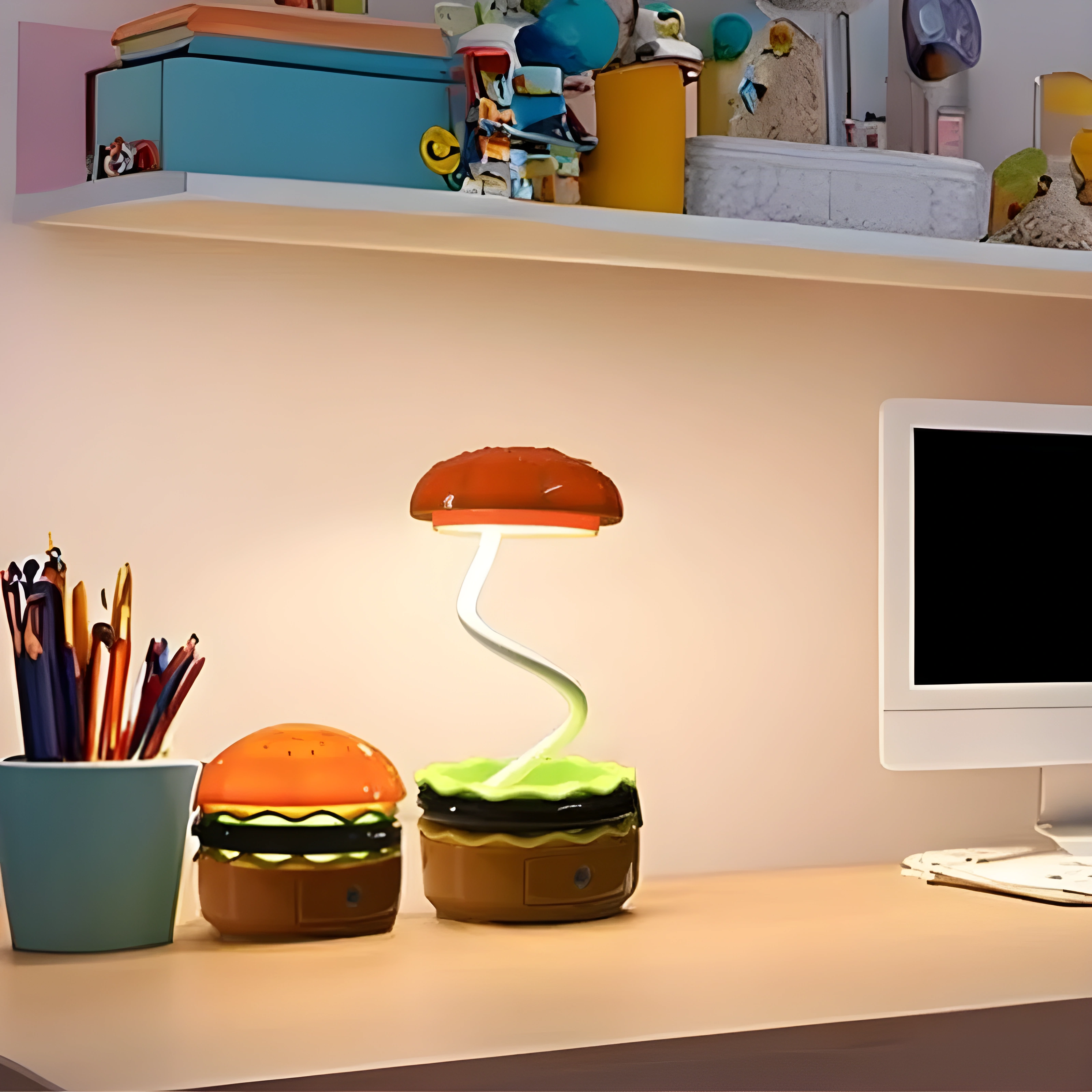 Lampa amuzanta Hamburger cu ascutitoare [5]