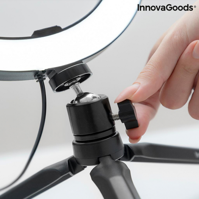 Lampa circulara Selfie Ring, cu trepied si telecomanda [6]
