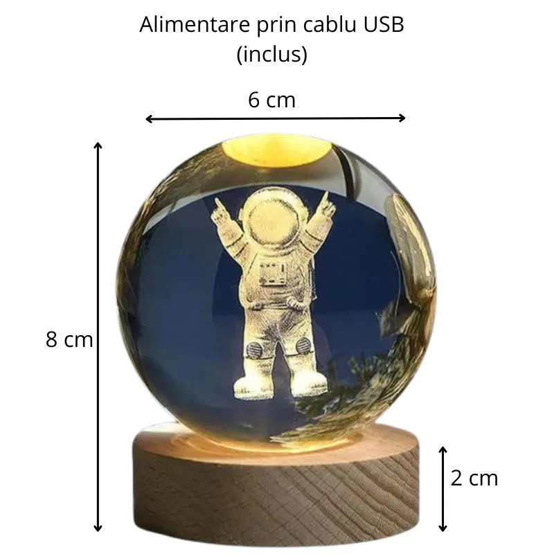 Lampa Glob de Cristal Astronaut [8]