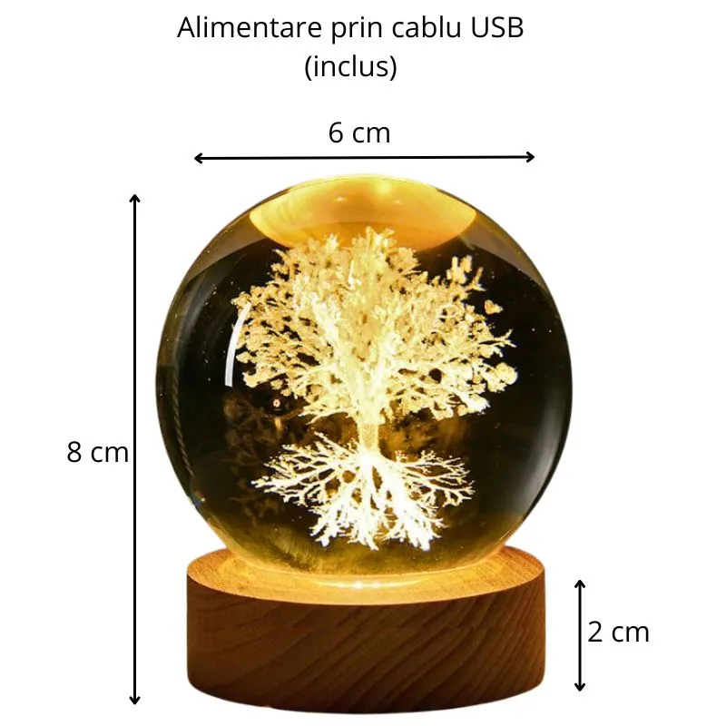 Lampa Glob de Cristal Copacul Vietii [7]