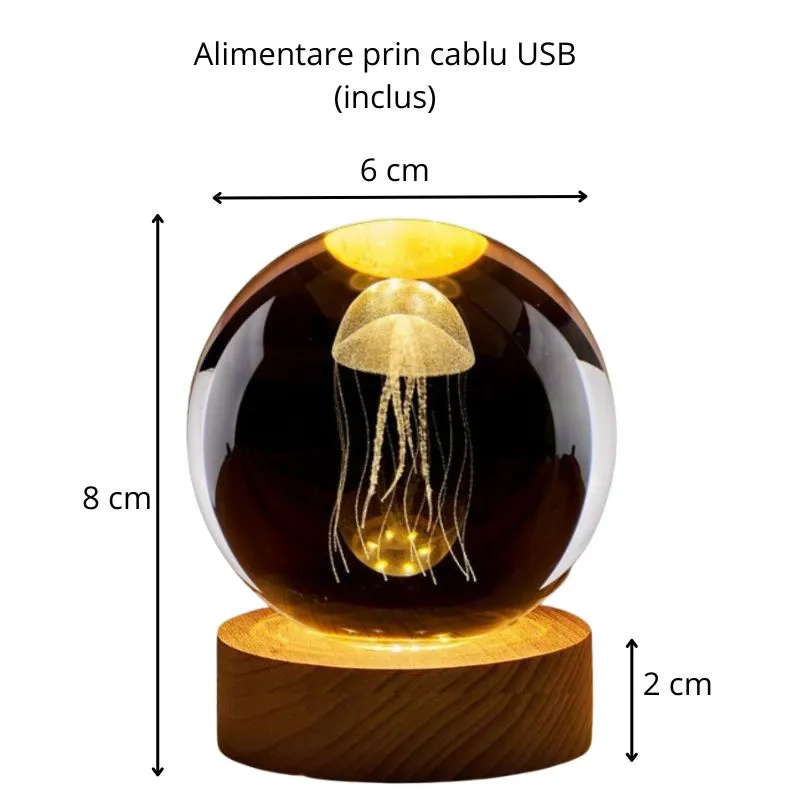 Lampa Glob de Cristal cu Meduze [6]