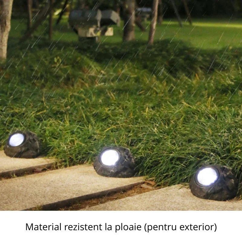 Lampa solara LED de gradina in forma de piatra [6]