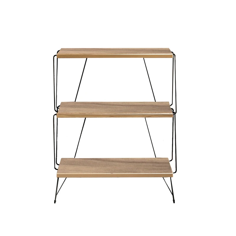 Lazandos Pin, Masuta multifunctionala din lemn cu rafturi, design modern [6]