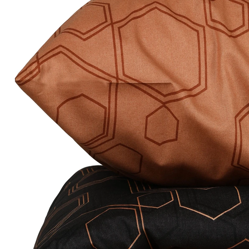 Lenjerie bumbac ranforce Dawn - Cupru, 160x220 cm, 1 fata de perna, cearsaf [5]