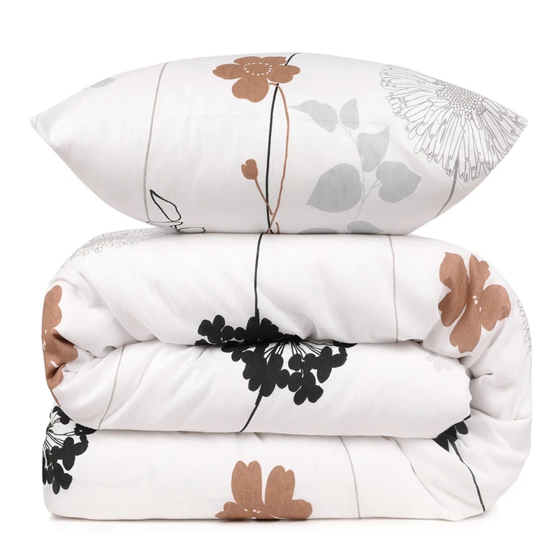 Lenjerie pat dublu, design elegant, 200x220 cm, doua huse de perna [3]