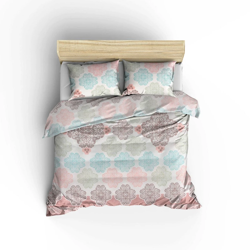 Lenjerie pat single, model elegant, 160x220 cm, o husa de perna [2]
