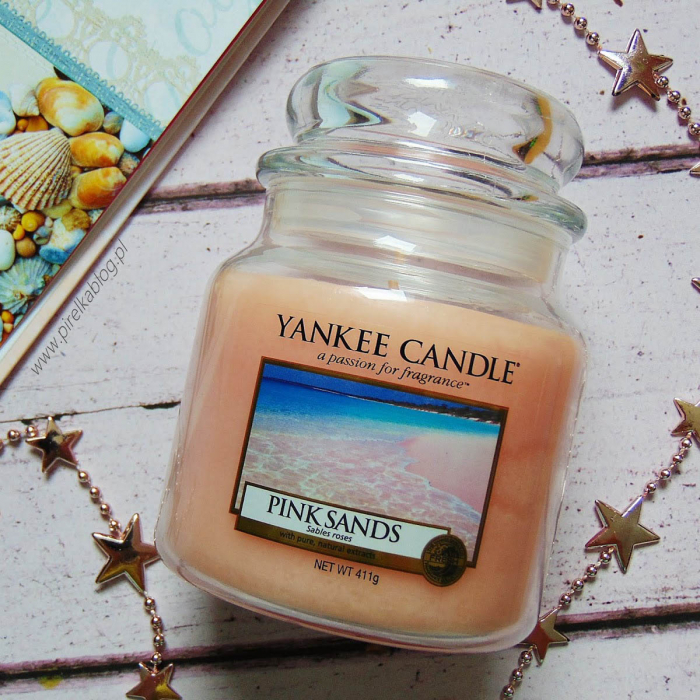 Lumanare parfumata Yankee Candle pink sands Borcan mediu