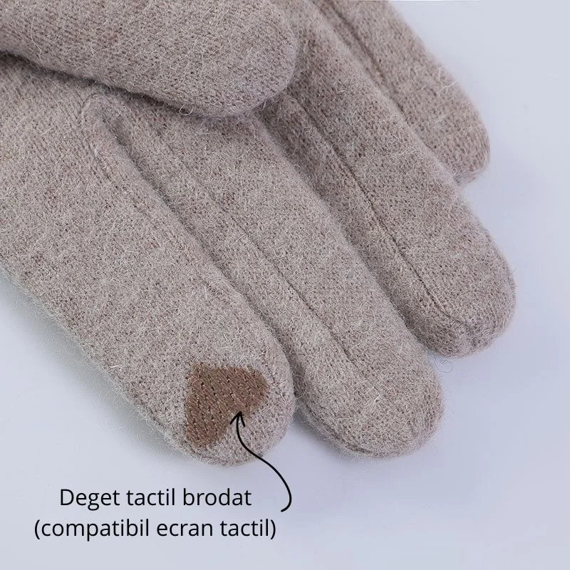 Manusi de dama touchscreen din Casmir 70% si cu blanita [13]