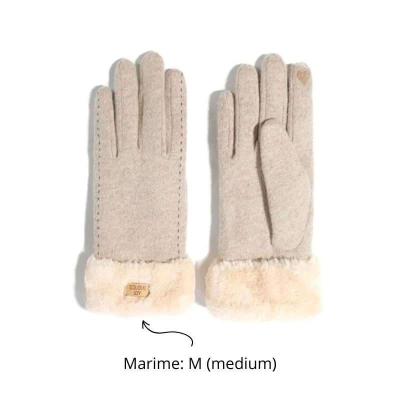 Manusi de dama touchscreen din Casmir 70% si cu blanita [11]