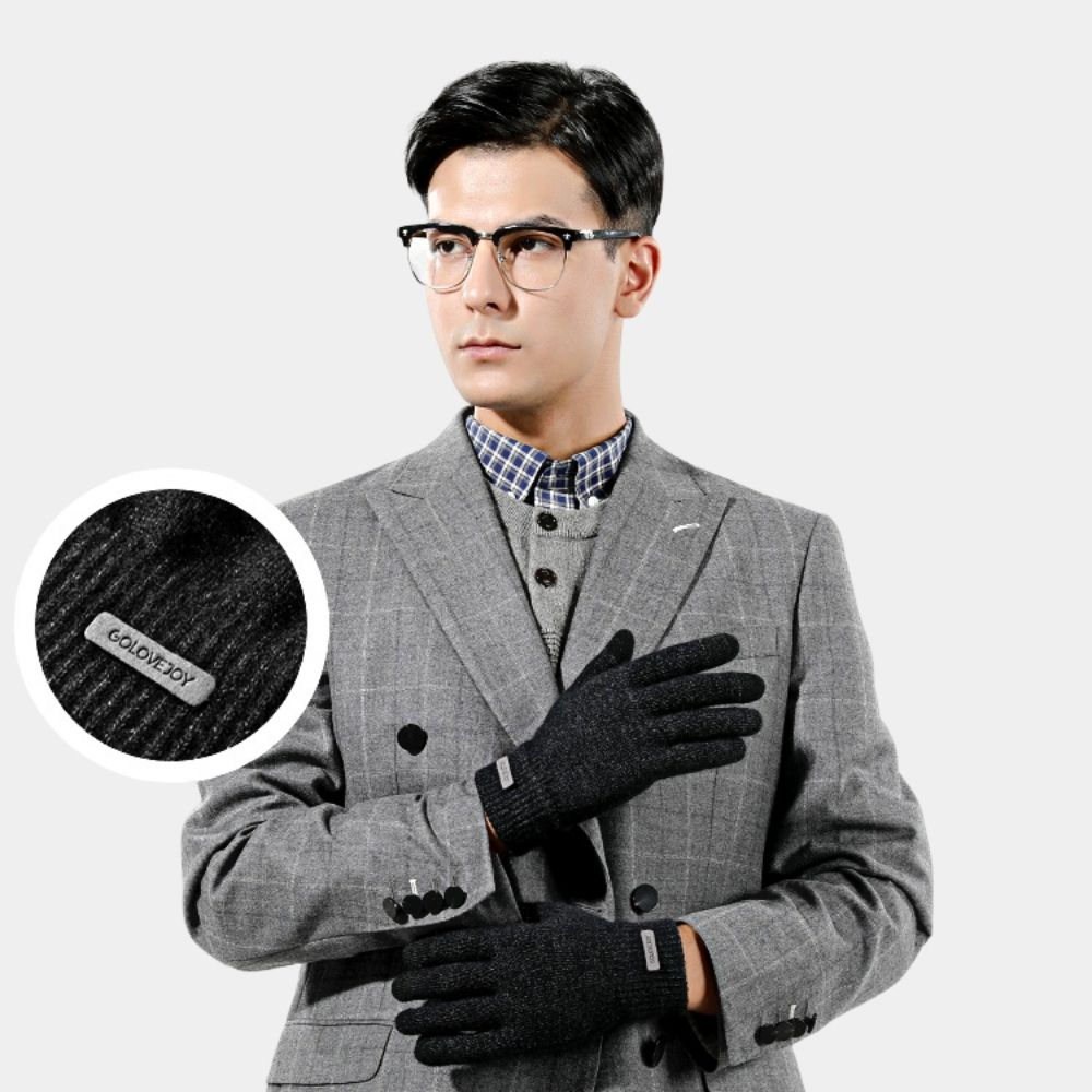 Manusi negre, pentru barbati, Touch sensitive [4]