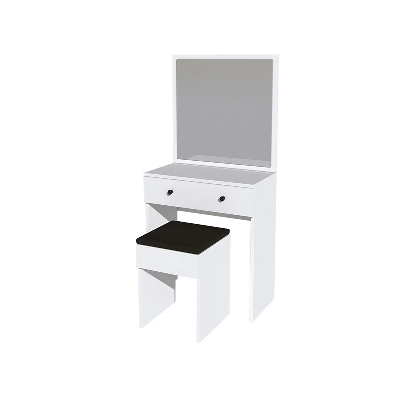 Masa de machiaj Felix, alba, 65 cm, oglinda inclusa, design elegant [11]