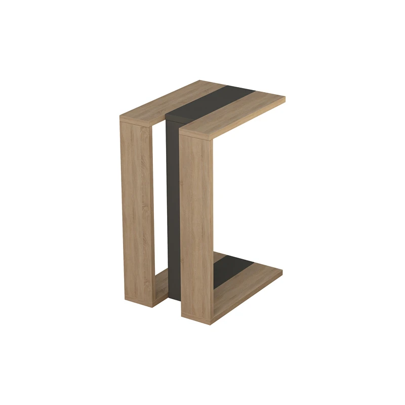Masa laterala Muju Stejar pentru pat sau canapea, design modern [2]