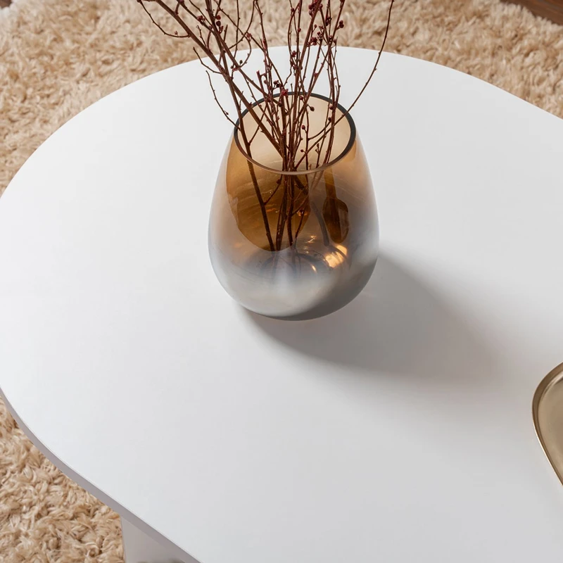 Masuta cafea alba eleganta si functionala Sable 119x39.8 cm [7]