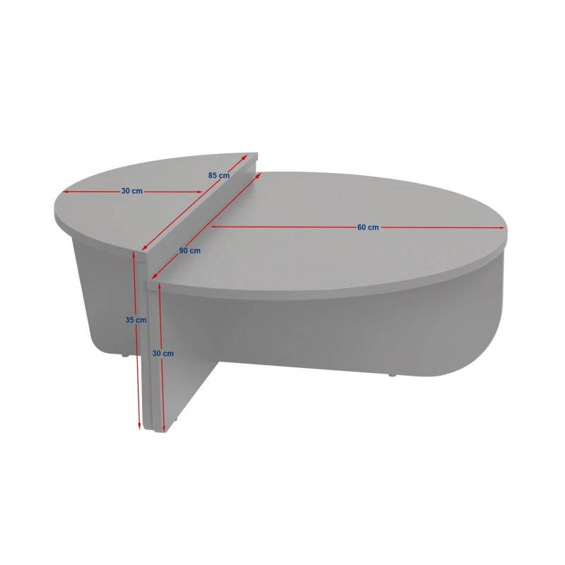 Masuta de cafea Orion stejar auriu, design modern, blat rotund [9]