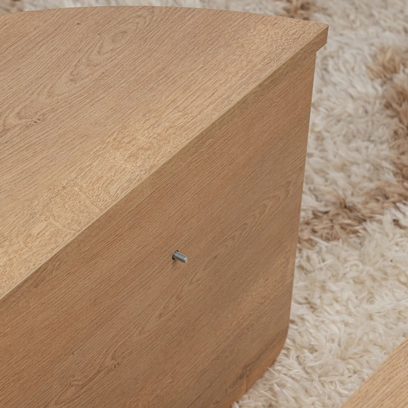 Masuta de cafea Orion stejar auriu, design modern, blat rotund [7]