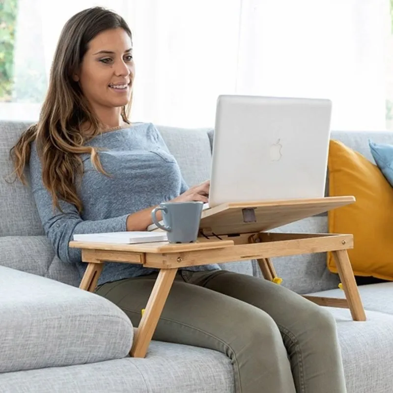 Masuta laptop LapWood din bambus [3]