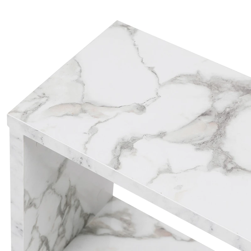 Masuta multifunctionala Life Alb & Marmura cu spatiu de depozitare [5]