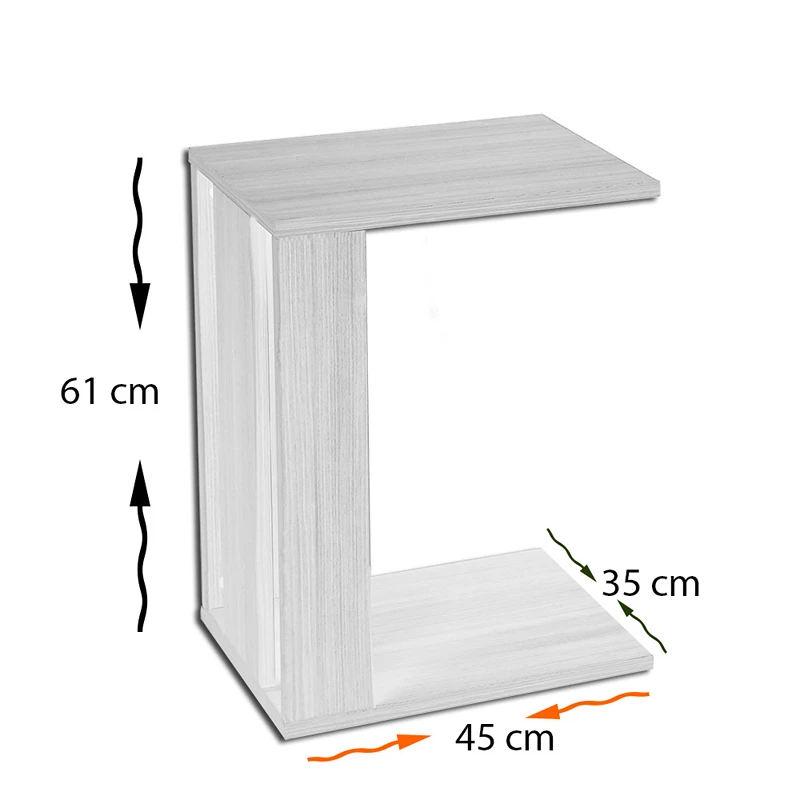 Masuta Single, nuc, 61 cm, roti ascunse, ideala pentru canapea [4]