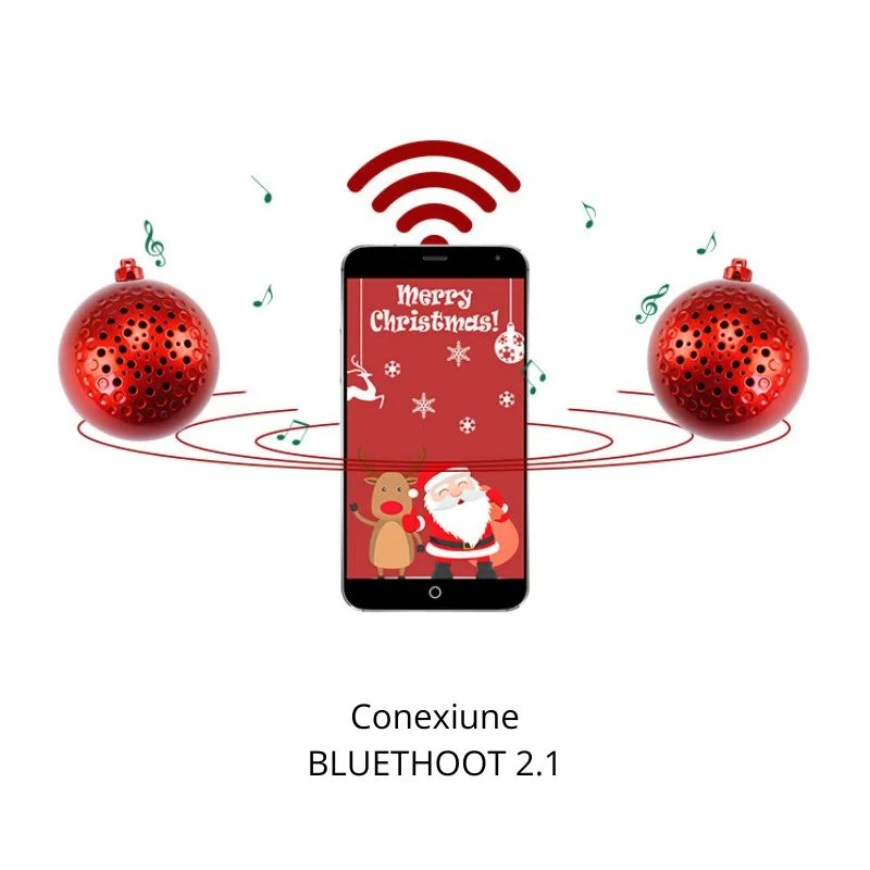 Mini Boxa Portabila cu Bluetooth, Glob de Craciun [16]