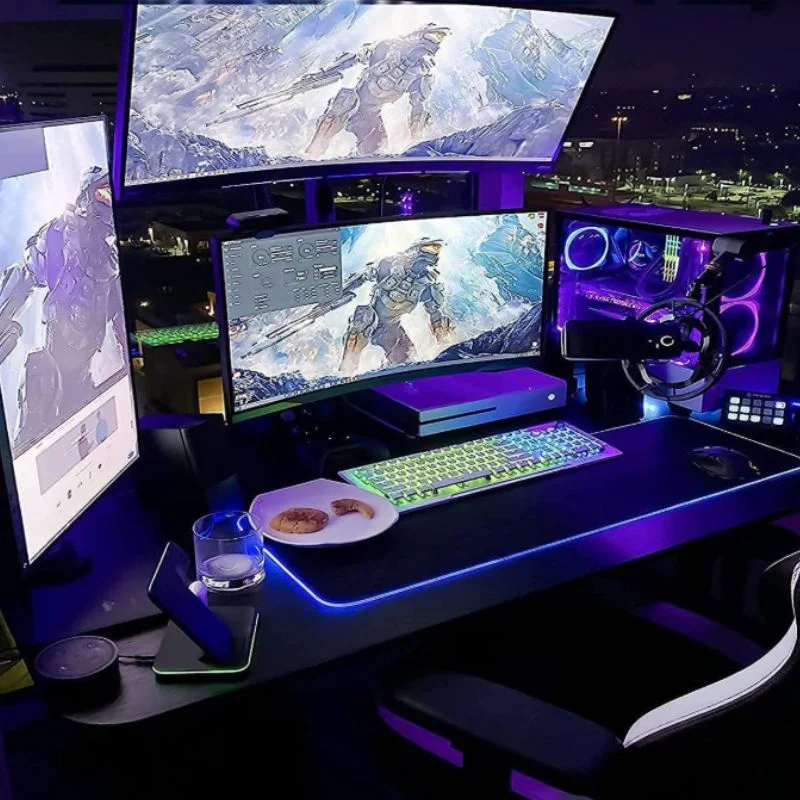 Mouse pad gaming RGB XXL cu iluminare LED [3]