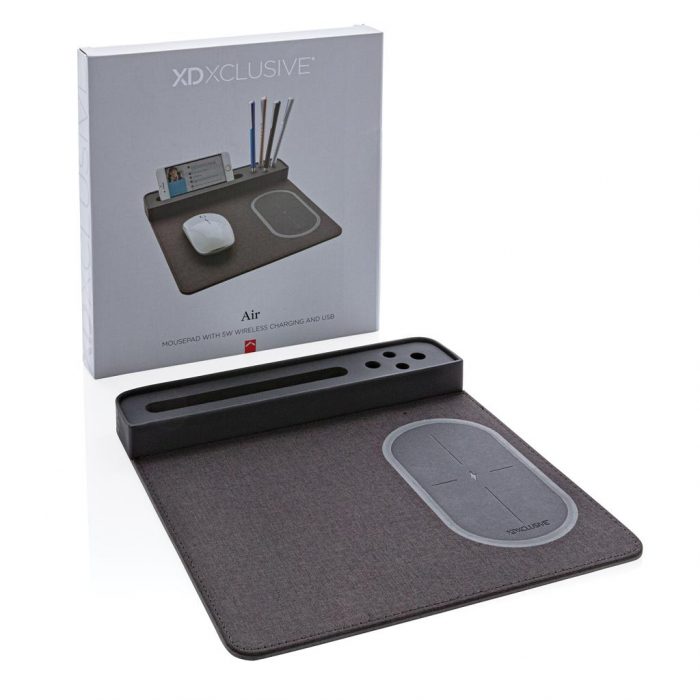 Mousepad cu incarcare wireless 5W si USB [9]