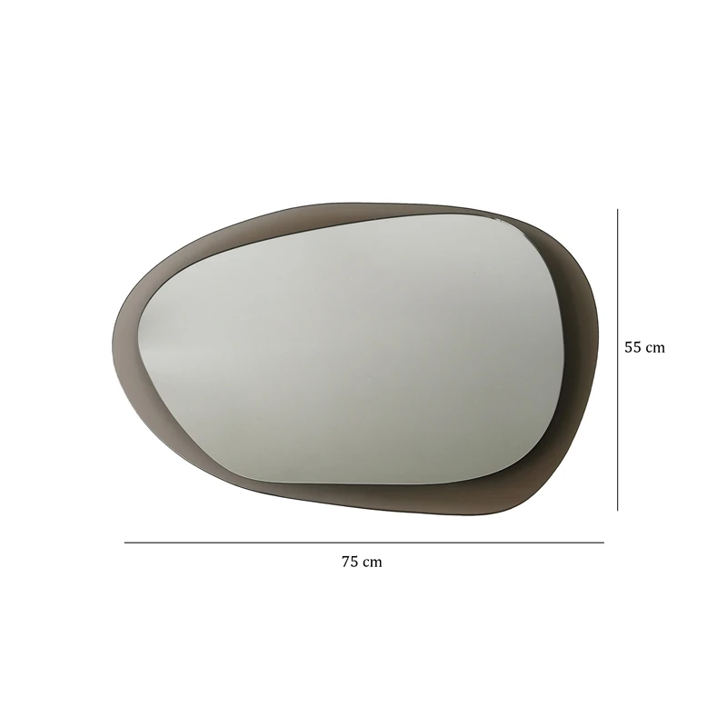 Oglinda Aqua bronz, forma fluida, fixare pe perete [11]
