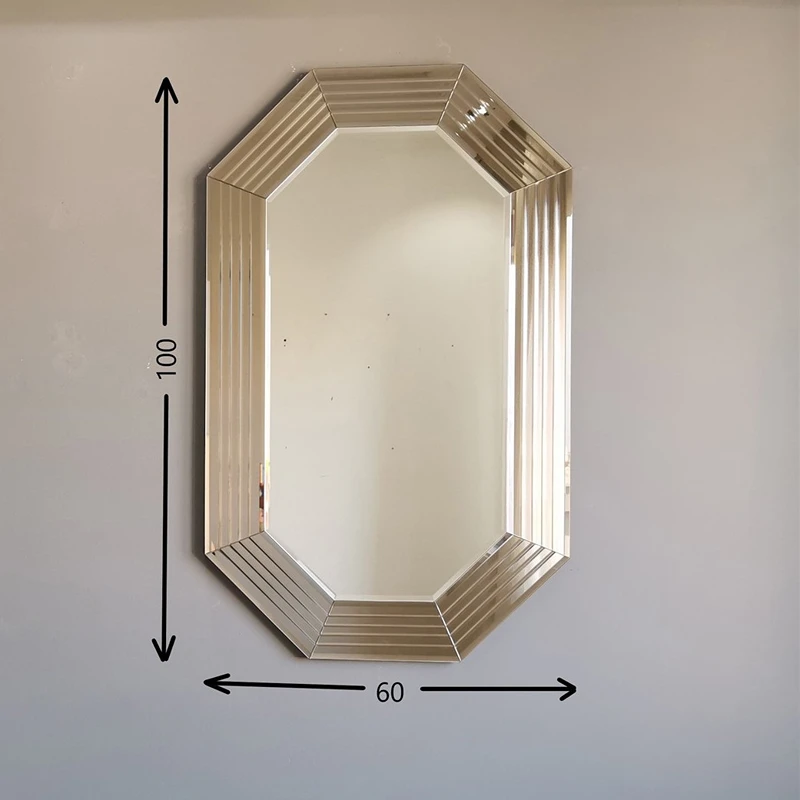 Oglinda dreptunghiulara cu rama bronz, ajustabila, stil clasic [3]
