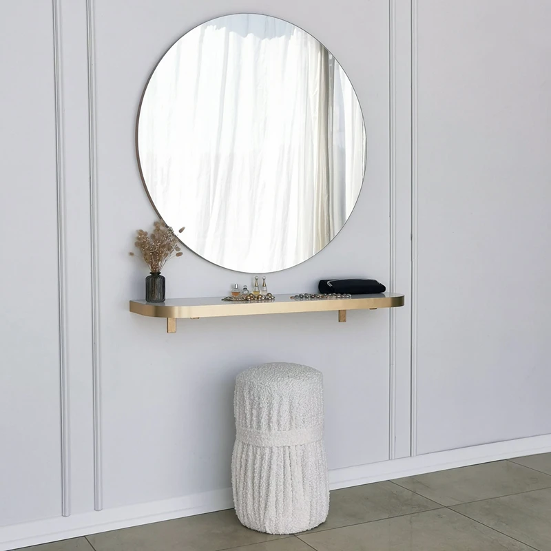 Oglinda Gold 90 aurie, design rotund, stil contemporan [5]