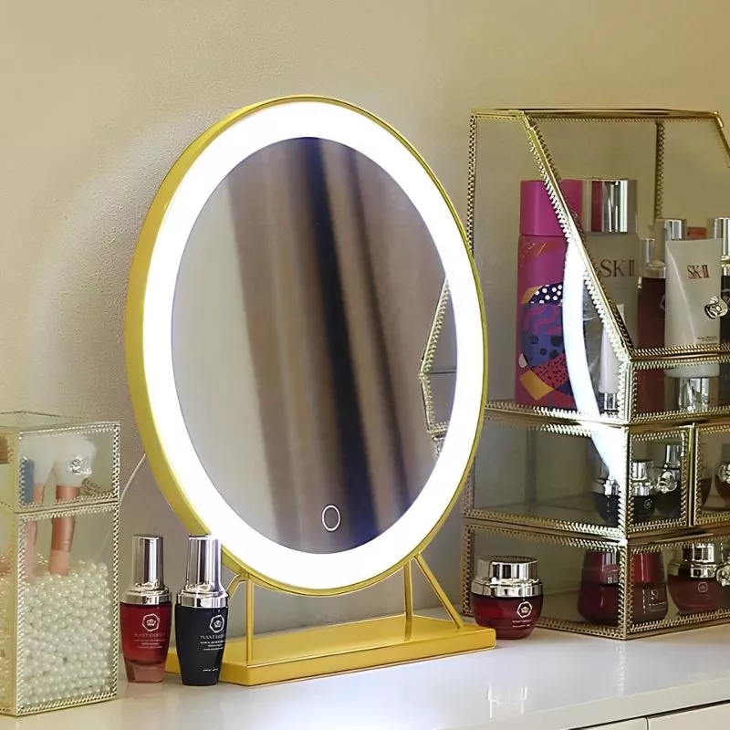 Oglinda LED rotunda Golden Glam [3]