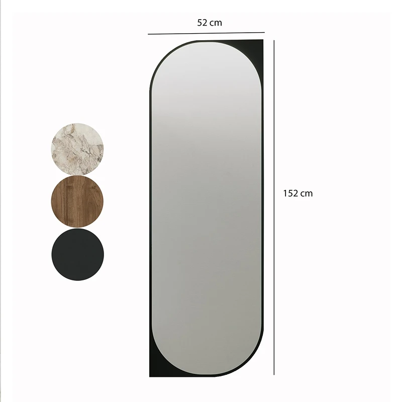 Oglinda Livi neagra, design modern, fixare pe perete [2]