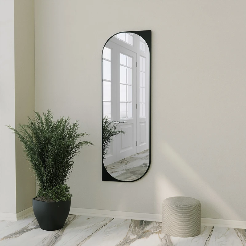 Oglinda Livi neagra, design modern, fixare pe perete [4]