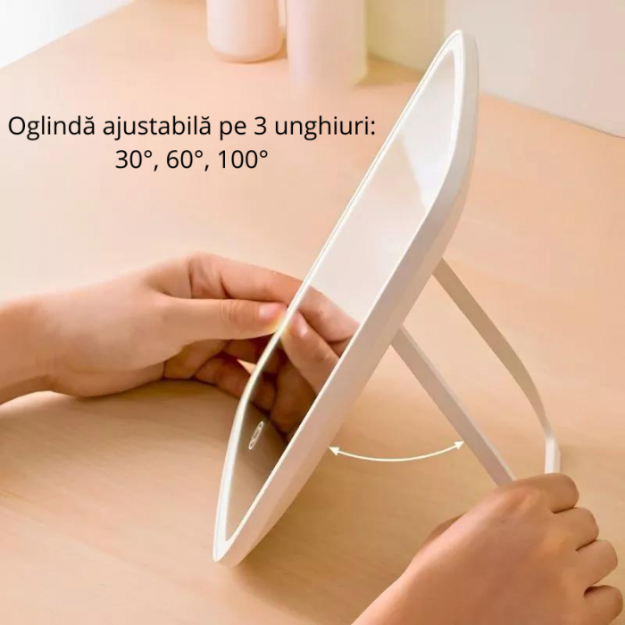 Oglinda make up de birou cu 33 led-uri si reincarcare USB [4]