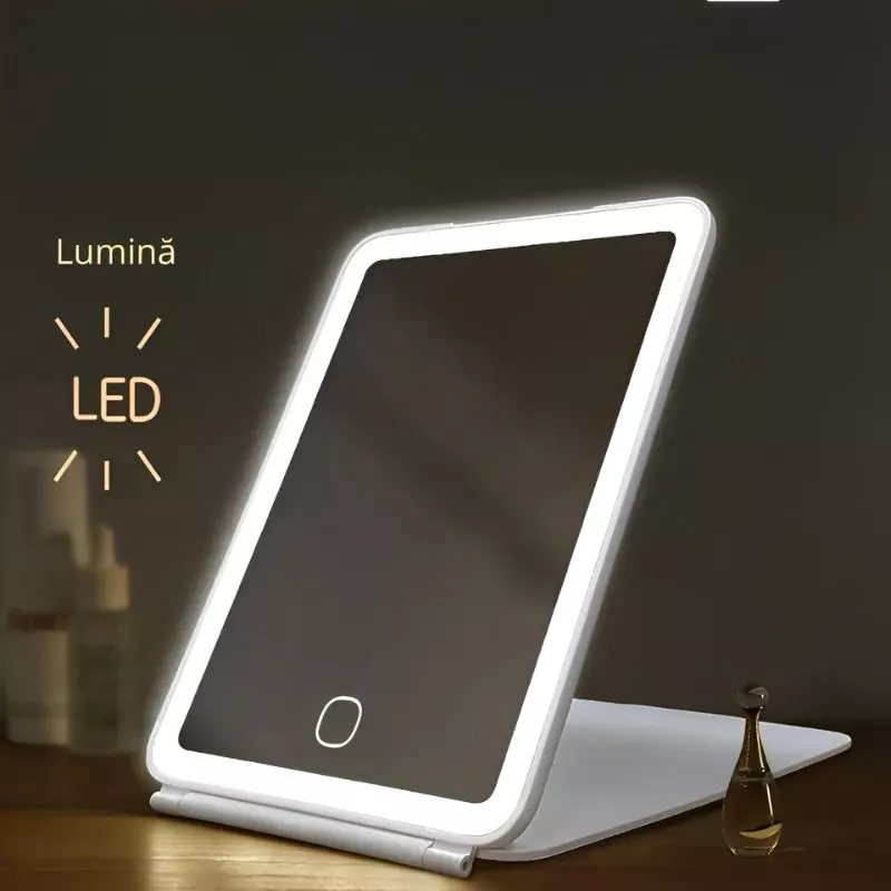 Oglinda make up de calatorie cu 72 led-uri pliabila si reincarcabila [12]