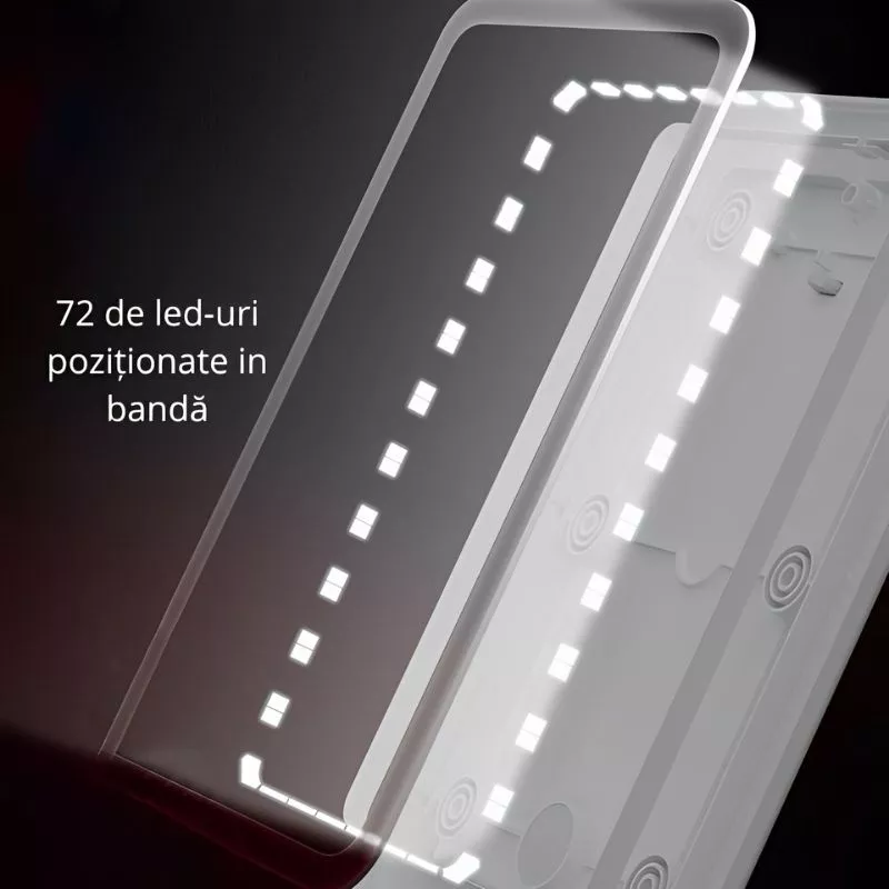 Oglinda make up de calatorie cu 72 led-uri pliabila si reincarcabila [16]