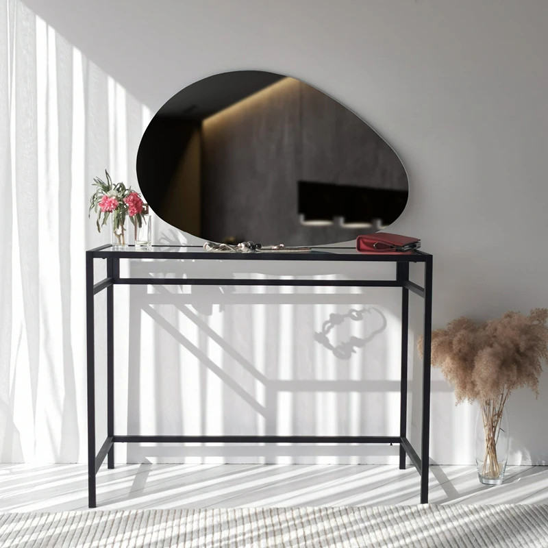 Oglinda Porto 76x50 rama alba, forma clasica, stil versatil [4]