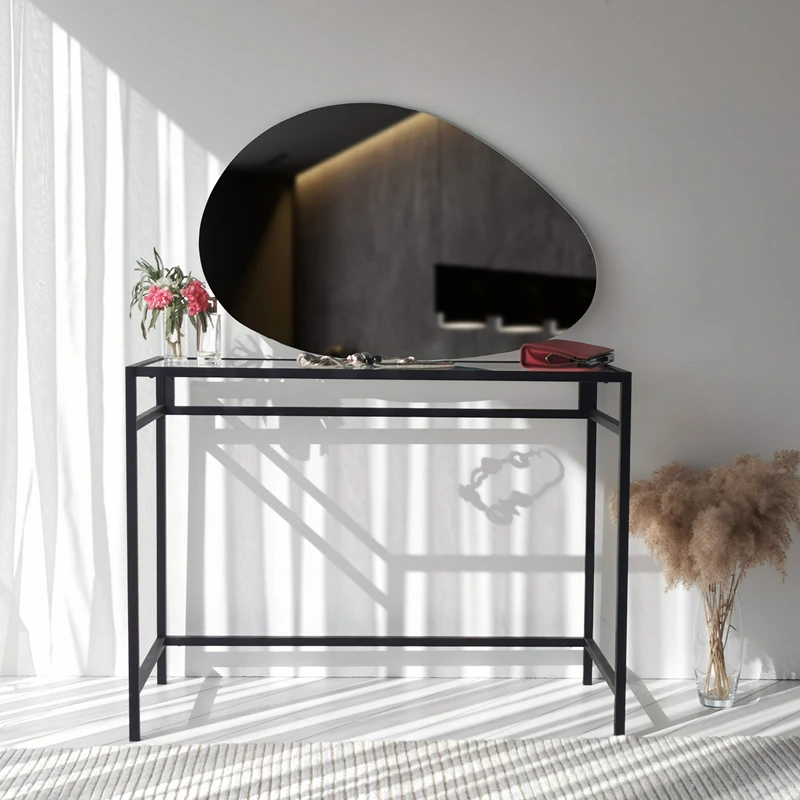 Oglinda Porto 90x60 rama alba, stil minimalist, rama subtire [3]